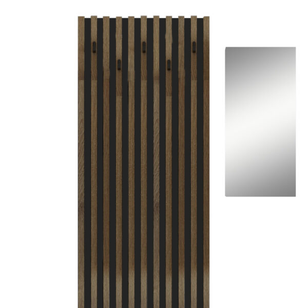 Έπιπλο εισόδου Arika pakoworld λευκό-sonoma 100x37x199.5εκ (x1) - Image 2