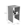 Βοηθητικό τραπέζι Leofric pakoworld μελαμίνης oak 30x30x60εκ (x1) - Image 3