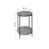 Βοηθητικό τραπέζι Tsouki pakoworld oak-μαύρο Φ40x60εκ (x1) - Image 2