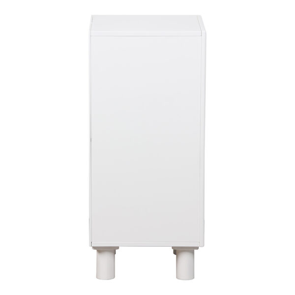 Κομοδίνο Emersi pakoworld MDF σε λευκή απόχρωση 40x32x70εκ (x1)