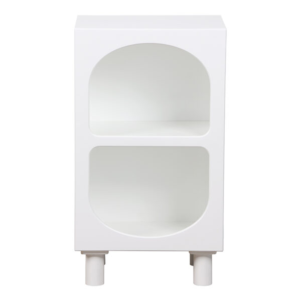 Κομοδίνο Emersi pakoworld MDF σε λευκή απόχρωση 40x32x70εκ (x1) - Image 2