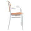Πολυθρόνα Juniper pakoworld με UV protection PP μπεζ- λευκό 56x52.5x86.5εκ. (x1) - Image 3