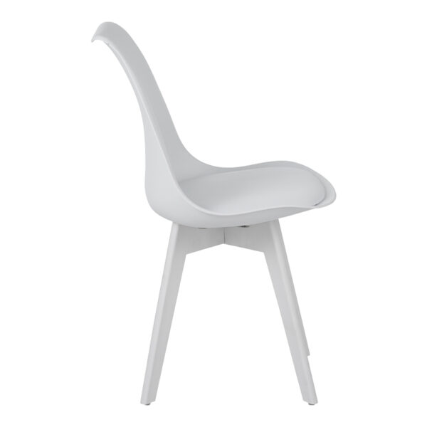 Καρέκλα Gaston I pakoworld PP-PU σε λευκή απόχρωση 48.5x53.5x81.5εκ (x1) - Image 3