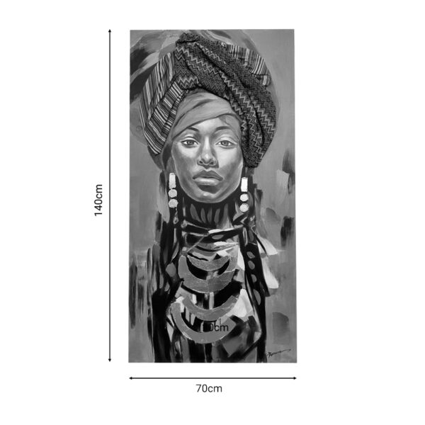 Πίνακας σε καμβά Afro Inart 70x3x140εκ (x1)