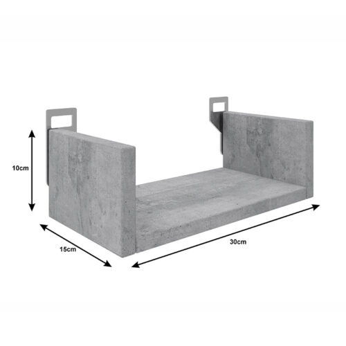 Ραφιέρα τοίχου Derva pakoworld σε λευκή απόχρωση 30x15x10cm (x1)