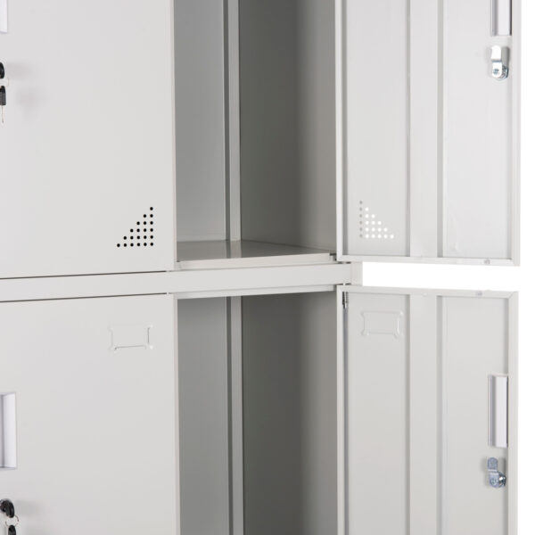 ΦΟΡΙΑΜΟΣ ΜΕΤΑΛΛΙΚΟΣ MALMOE HM5636.11 9 ΝΤΟΥΛΑΠΑΚΙΑ ΜΕ ΚΛΕΙΔΑΡΙΕΣ-ΓΚΡΙ 90x45x185Υεκ. (x1) - Image 7