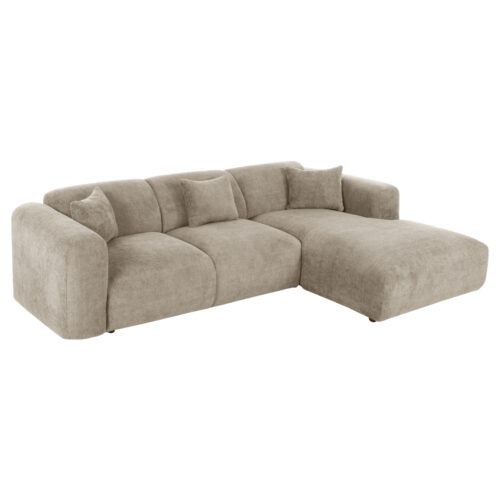 ΚΑΝΑΠΕΣ ΓΩΝΙΑ BRICKEN HM3275.01R ΜΠΕΖ ΥΦΑΣΜΑ 110-282x98-160x72Υεκ. (x1)