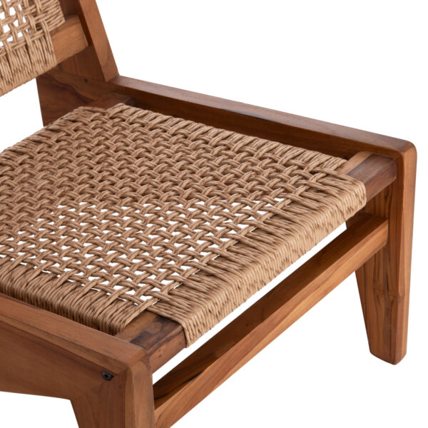 ΚΑΡΕΚΛΑ LOUNGE LUKILLA HM9913 ΞΥΛΟ TEAK ΣΕ ΦΥΣΙΚΟ--ΣΥΝΘ.ΣΧΟΙΝΙ ΜΠΕΖ 55,5x74x65Υεκ. (x1) - Image 8