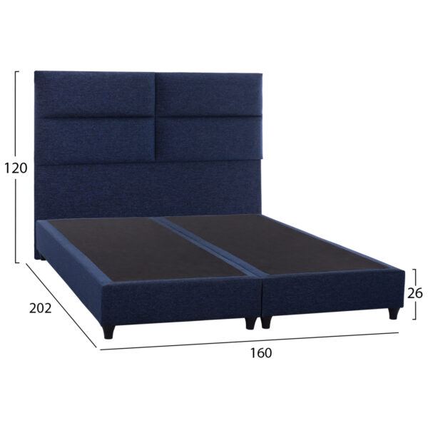 ΚΡΕΒΑΤΙ MILO ΑΠΟ ΜΠΛΕ ΥΦΑΣΜΑ HM616.08 ΓΙΑ ΣΤΡΩΜΑ 160x200 εκ. (x1) - Image 3