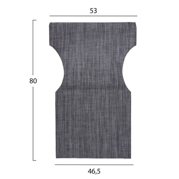 ΜΑΞΙΛΑΡΙ TEXTILENE 600gr/m2 2X1 ΓΚΡΙ ΓΙΑ ΠΟΛΥΘΡΟΝΑ ΣΚΗΝΟΘΕΤΗ HM5272.10 46.5Χ53Χ80Υεκ. (x1) - Image 2