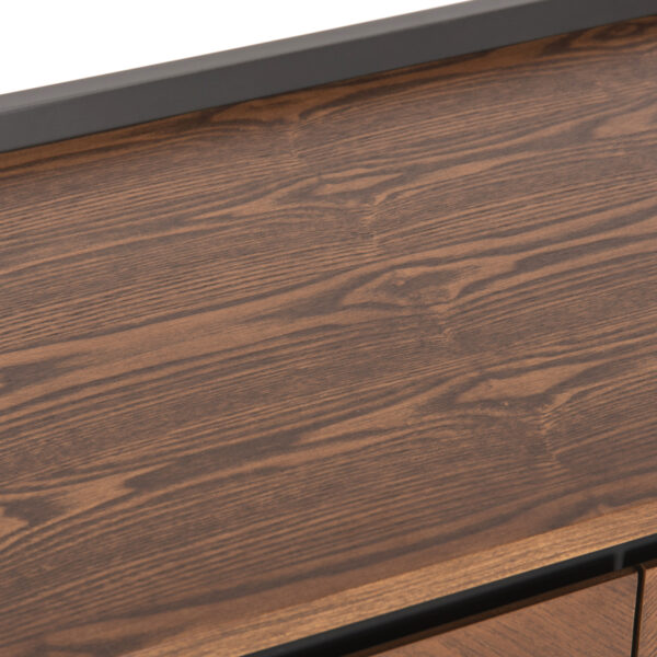 ΜΠΟΥΦΕΣ BEEN HM9740 MDF ΣΕ ΣΚΟΥΡΟ ΓΚΡΙ & ΚΑΡΥΔΙ ΚΑΠΛΑΜΑ 170x43x83Υεκ. (x1) - Image 6