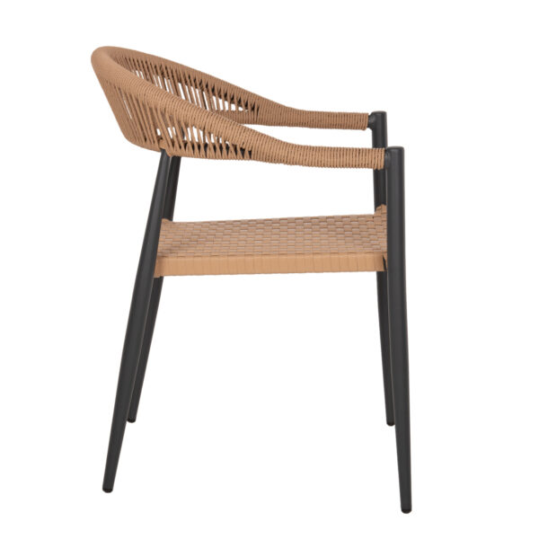 ΠΟΛΥΘΡΟΝΑ ΑΛΟΥΜΙΝΙΟΥ HM5854.12 ΑΝΘΡΑΚΙ PΕ RATTAN ΜΠΕΖ 56x60x78 εκ. (x1) - Image 4