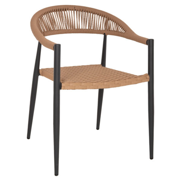 ΠΟΛΥΘΡΟΝΑ ΑΛΟΥΜΙΝΙΟΥ HM5854.12 ΑΝΘΡΑΚΙ PΕ RATTAN ΜΠΕΖ 56x60x78 εκ. (x1)