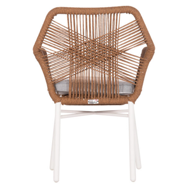 ΠΟΛΥΘΡΟΝΑ TOPIN HM6048.11 ΑΛΟΥΜΙΝΙΟ ΛΕΥΚΟ-P.E. RATTAN ΜΠΕΖ 59x63x81Υεκ (x1) - Image 6