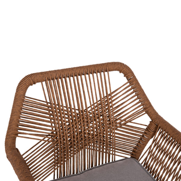 ΠΟΛΥΘΡΟΝΑ TOPIN HM6048.11 ΑΛΟΥΜΙΝΙΟ ΛΕΥΚΟ-P.E. RATTAN ΜΠΕΖ 59x63x81Υεκ (x1) - Image 7