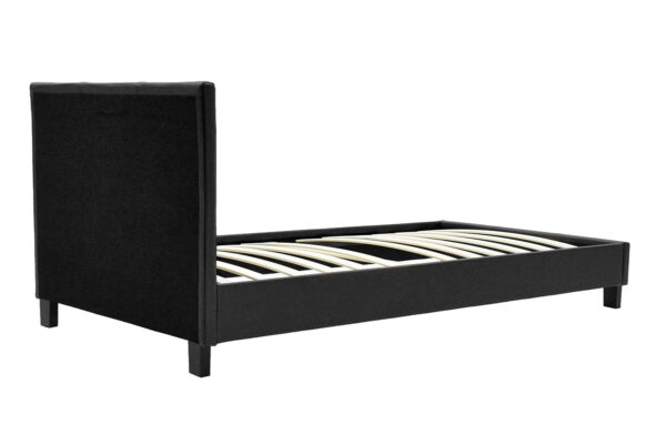 Κρεβάτι Nevil pakoworld 100x200 PU χρώμα μαύρο ματ (x1) - Image 5