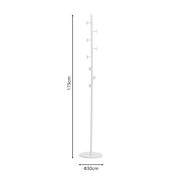 Καλόγερος Kroker pakoworld λευκό μέταλλο 30x30x173εκ (x1) - Image 3