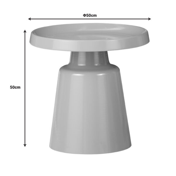 Βοηθητικό τραπέζι Ginoze Inart cappuccino μέταλλο Φ50x50εκ (x1) - Image 3