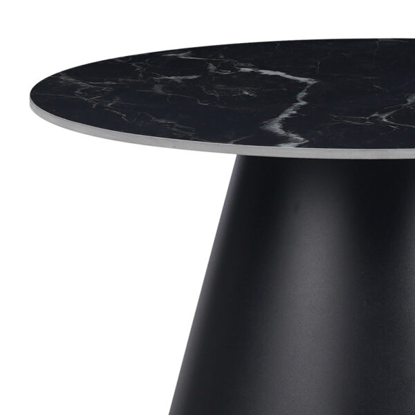 Βοηθητικά τραπέζια Fabrin Inart μαύρο μαρμάρου sintered stone-μαύρο μέταλλο (x1) - Image 2
