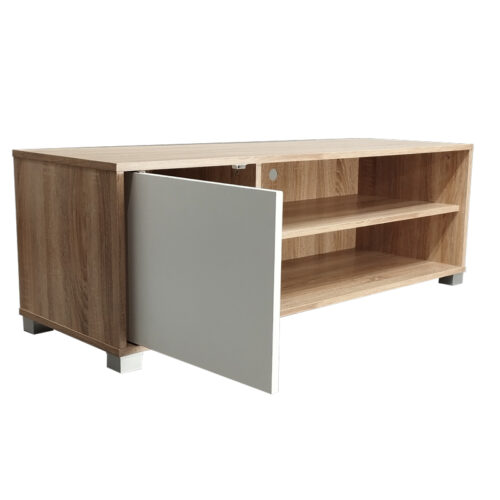 Έπιπλο τηλεόρασης Ellon pakoworld μελαμίνης sonoma-λευκό 120x40x41εκ. (x1)