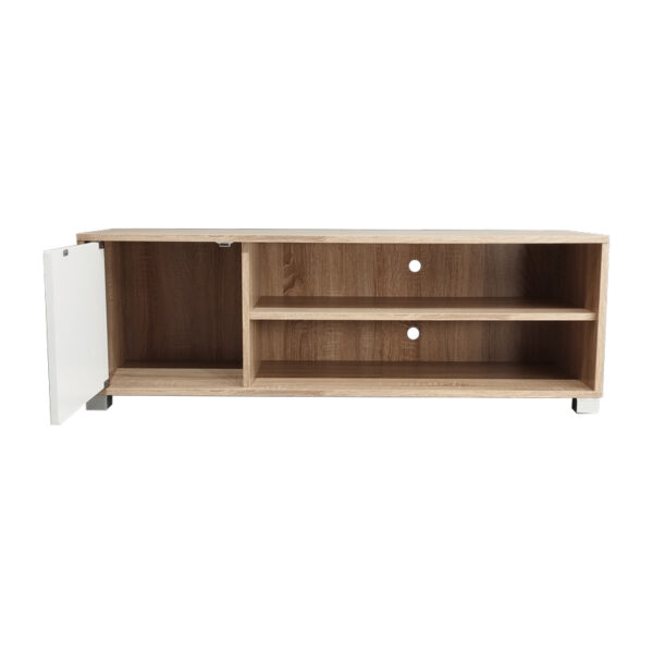 Έπιπλο τηλεόρασης Ellon pakoworld μελαμίνης sonoma-λευκό 120x40x41εκ. (x1) - Image 3