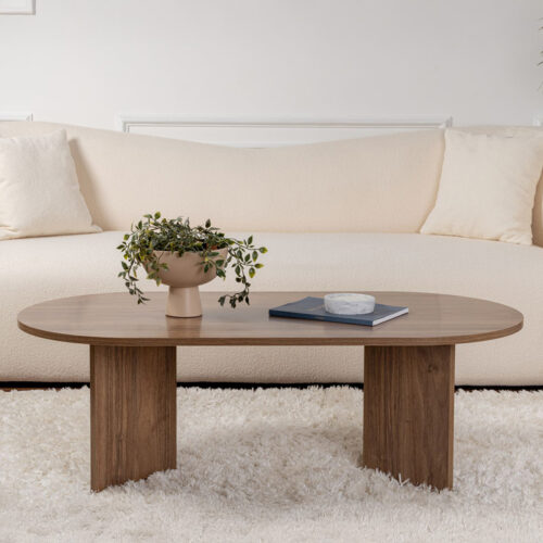 Τραπέζι σαλονιού Tabletod pakoworld σε καρυδί απόχρωση 119x60x40εκ (x1)
