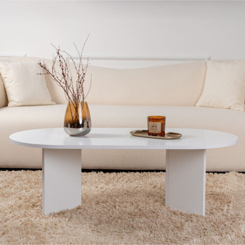 Τραπέζι σαλονιού Tabletod pakoworld σε λευκή απόχρωση 119x60x40εκ (x1)