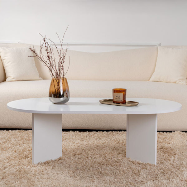 Τραπέζι σαλονιού Tabletod pakoworld σε λευκή απόχρωση 119x60x40εκ (x1)