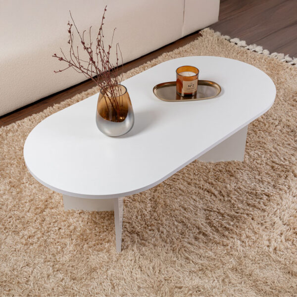 Τραπέζι σαλονιού Tabletod pakoworld σε λευκή απόχρωση 119x60x40εκ (x1) - Image 2