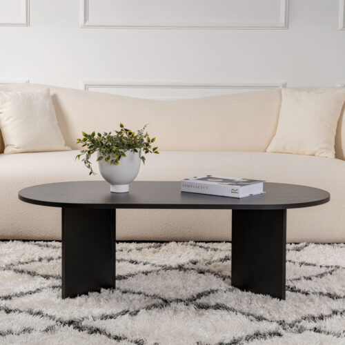 Τραπέζι σαλονιού Tabletod pakoworld σε μαύρη απόχρωση 119x60x40εκ (x1)