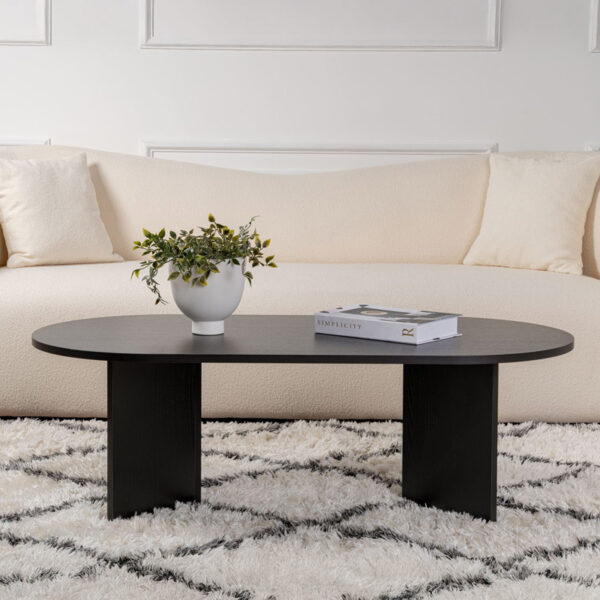 Τραπέζι σαλονιού Tabletod pakoworld σε μαύρη απόχρωση 119x60x40εκ (x1)