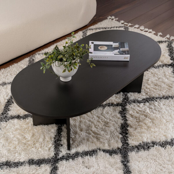 Τραπέζι σαλονιού Tabletod pakoworld σε μαύρη απόχρωση 119x60x40εκ (x1) - Image 2
