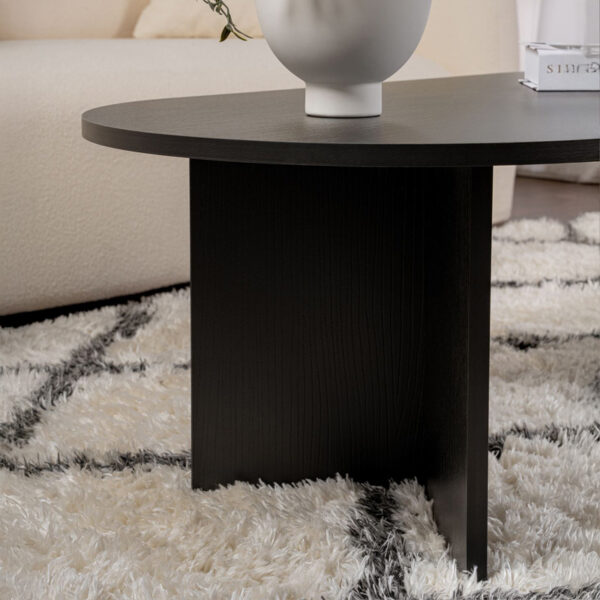 Τραπέζι σαλονιού Tabletod pakoworld σε μαύρη απόχρωση 119x60x40εκ (x1) - Image 3