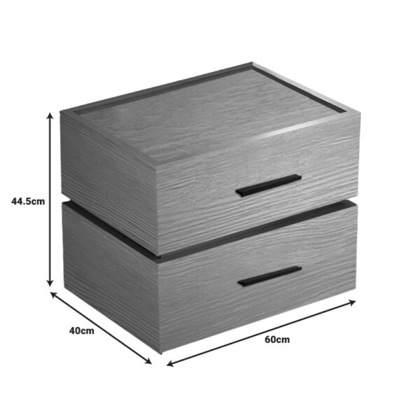 Κομοδίνο Sonlen pakoworld mdf σε oak απόχρωση 60x40x44.5εκ (x1) - Image 2