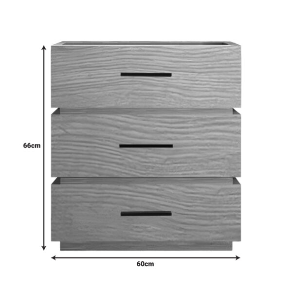 Κομοδίνο Sonlen pakoworld mdf σε oak απόχρωση 60x40x66εκ (x1) - Image 2