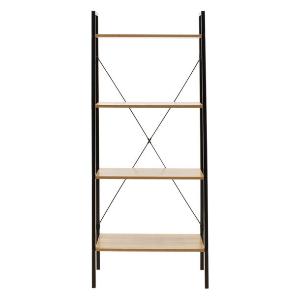 Βιβλιοθήκη- Ραφιέρα Ramon pakoworld φυσικό-μαύρο 60x23x145,5εκ (x1)
