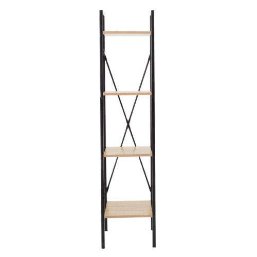 Βιβλιοθήκη Ramon pakoworld φυσικό-μαύρο 34x32,5x148εκ (x1)