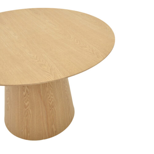 Τραπέζι Kayano pakoworld mdf σε φυσική απόχρωση Φ120x72εκ (x1)