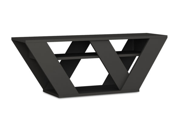 Έπιπλο τηλεόρασης Pipralla pakoworld ανθρακί 110x30x40εκ (x1) - Image 2