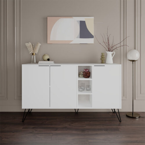 Μπουφές Clara pakoworld λευκό 142x35.5x83εκ (x1)