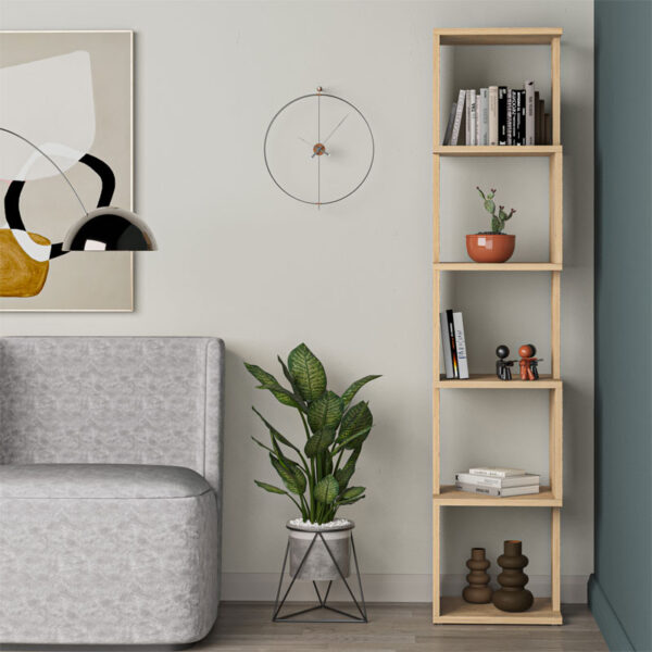 Βιβλιοθήκη - στήλη Piri pakoworld oak μελαμίνης 35x30x161εκ (x1)