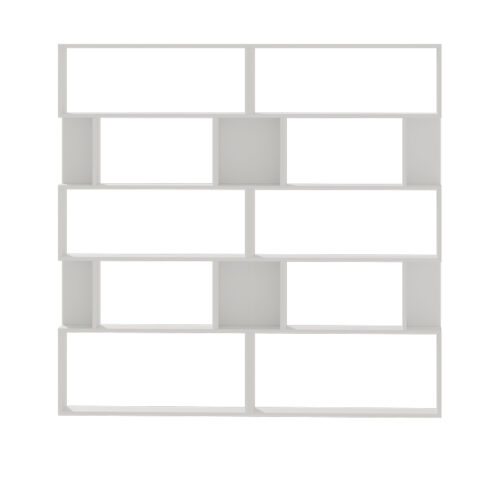 Βιβλιοθήκη Booky pakoworld 12 ραφιών λευκό μελαμίνης 180x20x175εκ (x1)