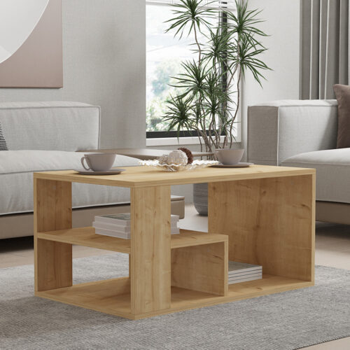 Τραπέζι σαλονιού Sobu pakoworld σε oak απόχρωση 80x50x40εκ (x1)