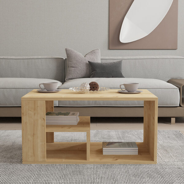Τραπέζι σαλονιού Sobu pakoworld σε oak απόχρωση 80x50x40εκ (x1) - Image 3