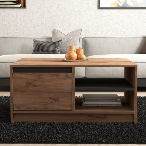 Τραπέζι σαλονιού Narli pakoworld σε sonoma απόχρωση 90x60x45εκ (x1) - Image 3