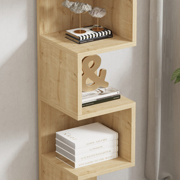 Ραφιέρα επιδαπέδια Pratel pakoworld σε oak απόχρωση 25x27x95εκ (x1) - Image 3