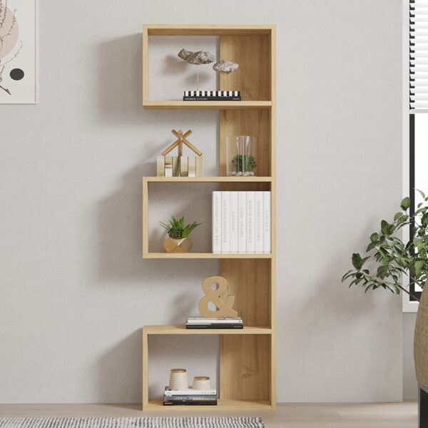 Βιβλιοθήκη Cascade pakoworld σε oak απόχρωση 51.8x22x150εκ (x1) - Image 2