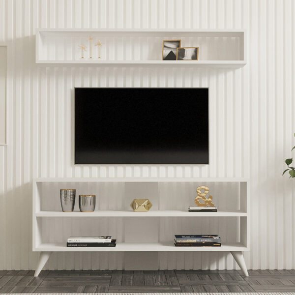 Σύνθετο σαλονιού Prestige pakoworld σε λευκή απόχρωση 120x29,6x50εκ (x1) - Image 2