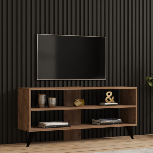 Έπιπλο τηλεόρασης Prestige pakoworld σε sonoma απόχρωση 120x29,6x50εκ (x1)
