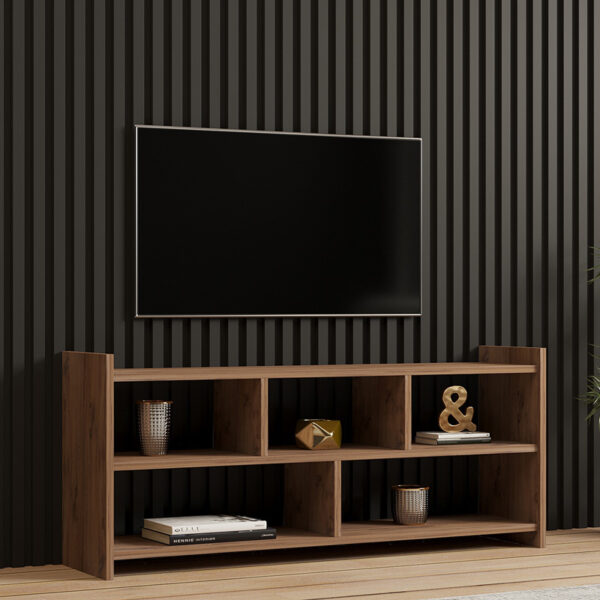 Έπιπλο τηλεόρασης Kapri pakoworld σε sonoma απόχρωση 120x28x55εκ (x1)